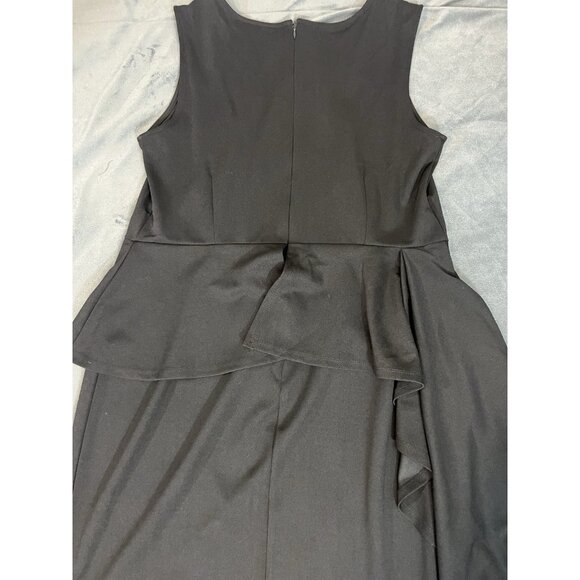 Ashley Stewart Asymmetric Peplum Black Dress - Picture 13 of 16